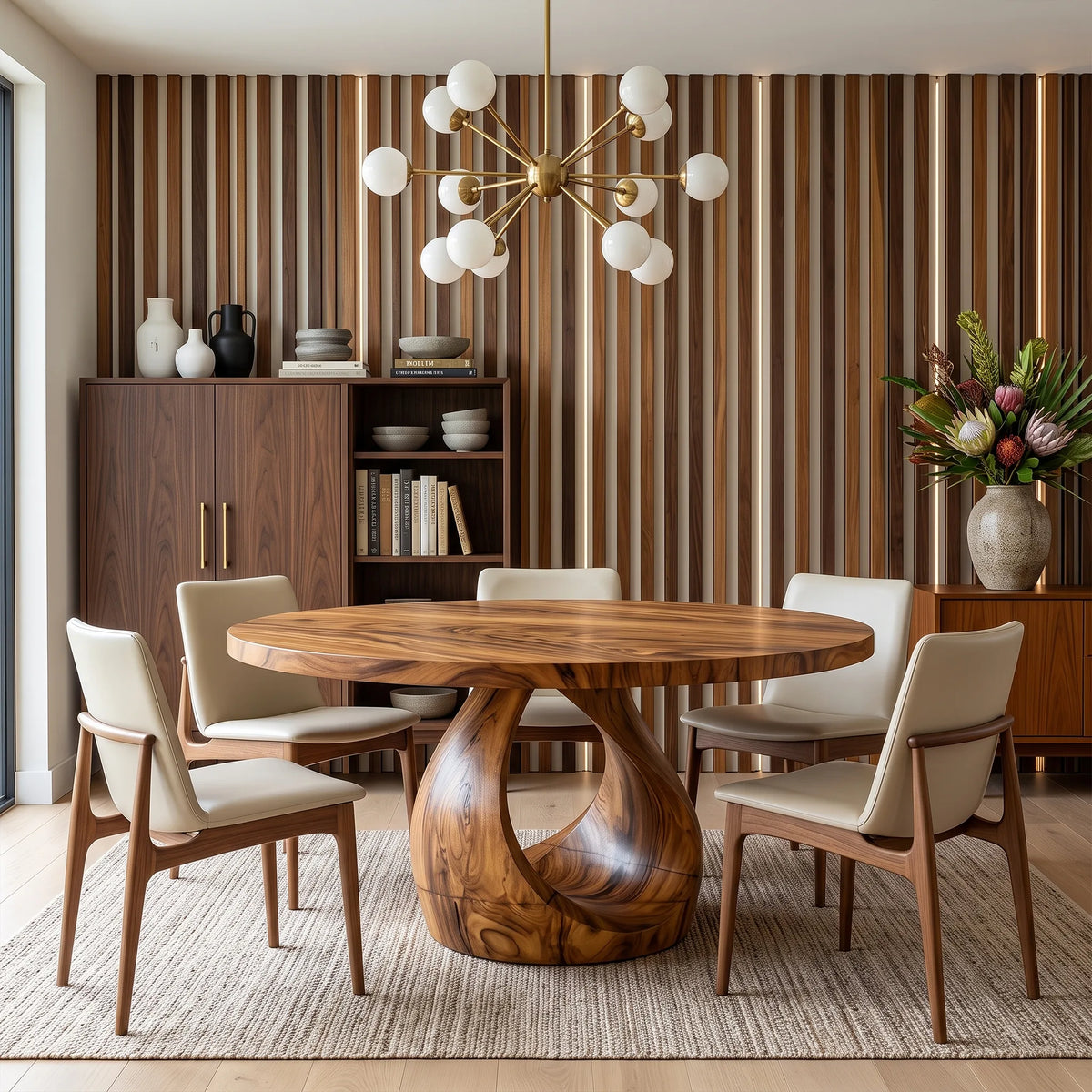 Welcoming Round Dining Table Dining Room Table Modern Dining Table Teardrop Base For Dining Room